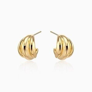 18K GP C-hoop Earrings